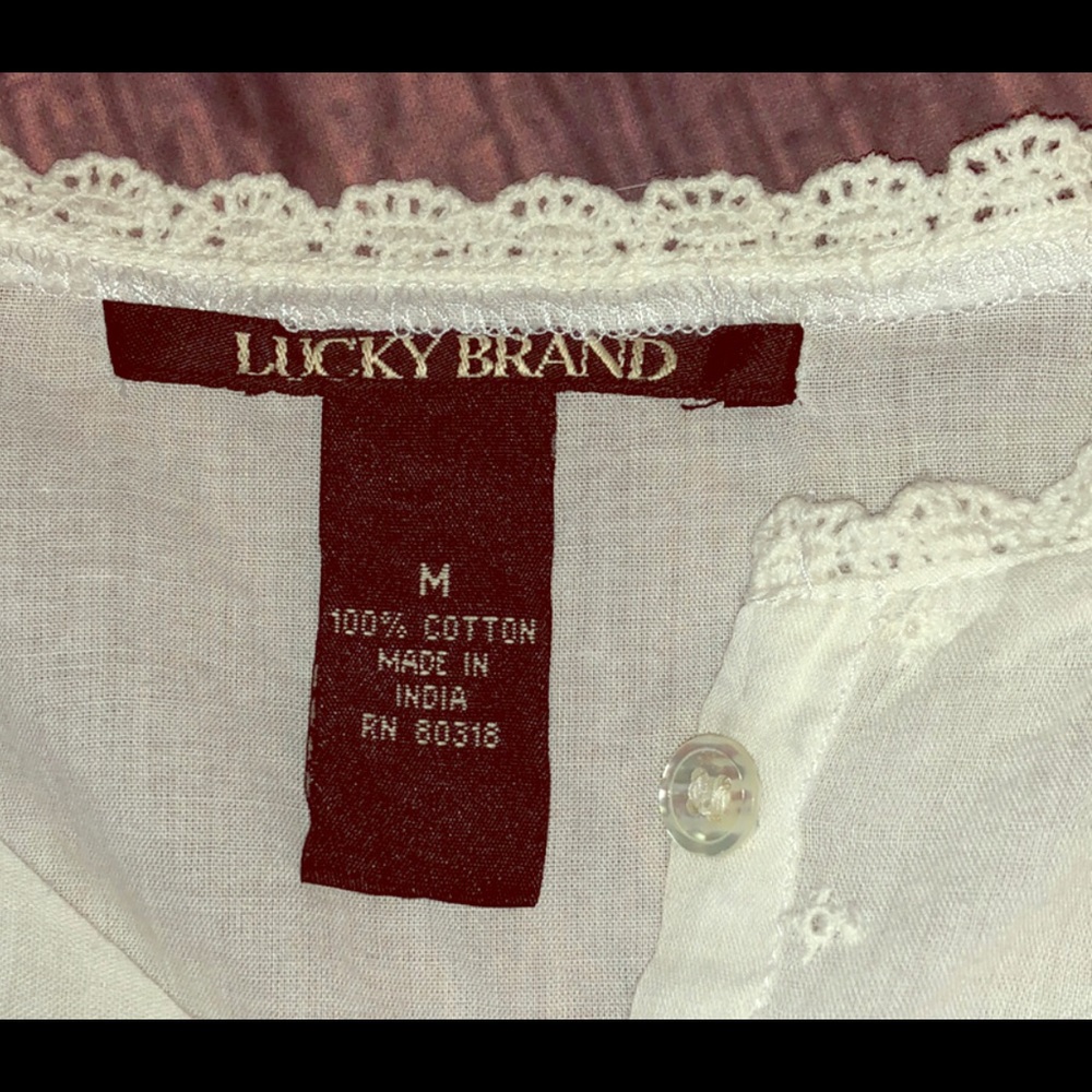Lucky Brand long sleeve lace collar/cuffs - Picture 2 of 4
